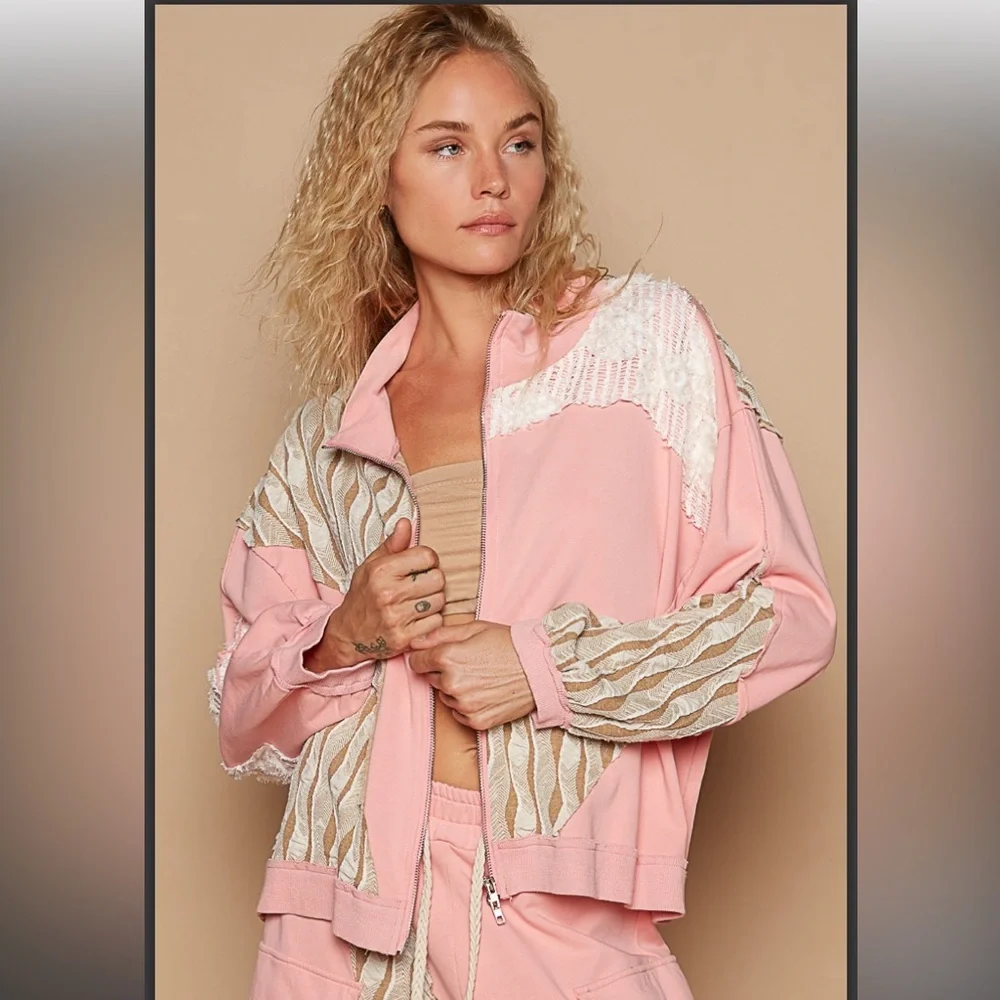 113 ❤️ POL Roomy fit wavy patch jacket and pant set - Picture 6 of 10